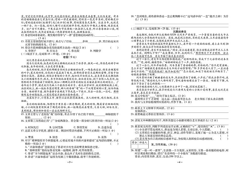 小升初语文试题-名校复习真题卷（部编版）PDF02