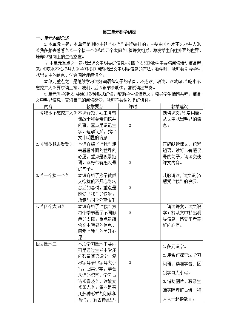 部编版一年级下册语文教案01