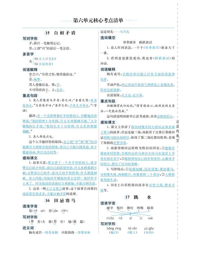 第六单元核心考点清单第1页