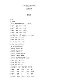 小升初语文知识专项训练（基础知识一）-11.词语归类（17页）