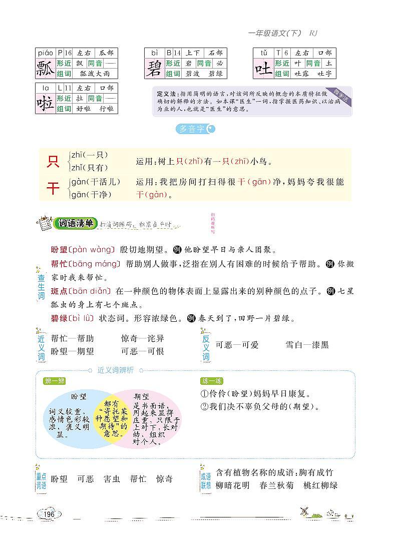 部编版语文一下：19 棉花姑娘 教材解读（含随堂练习）03