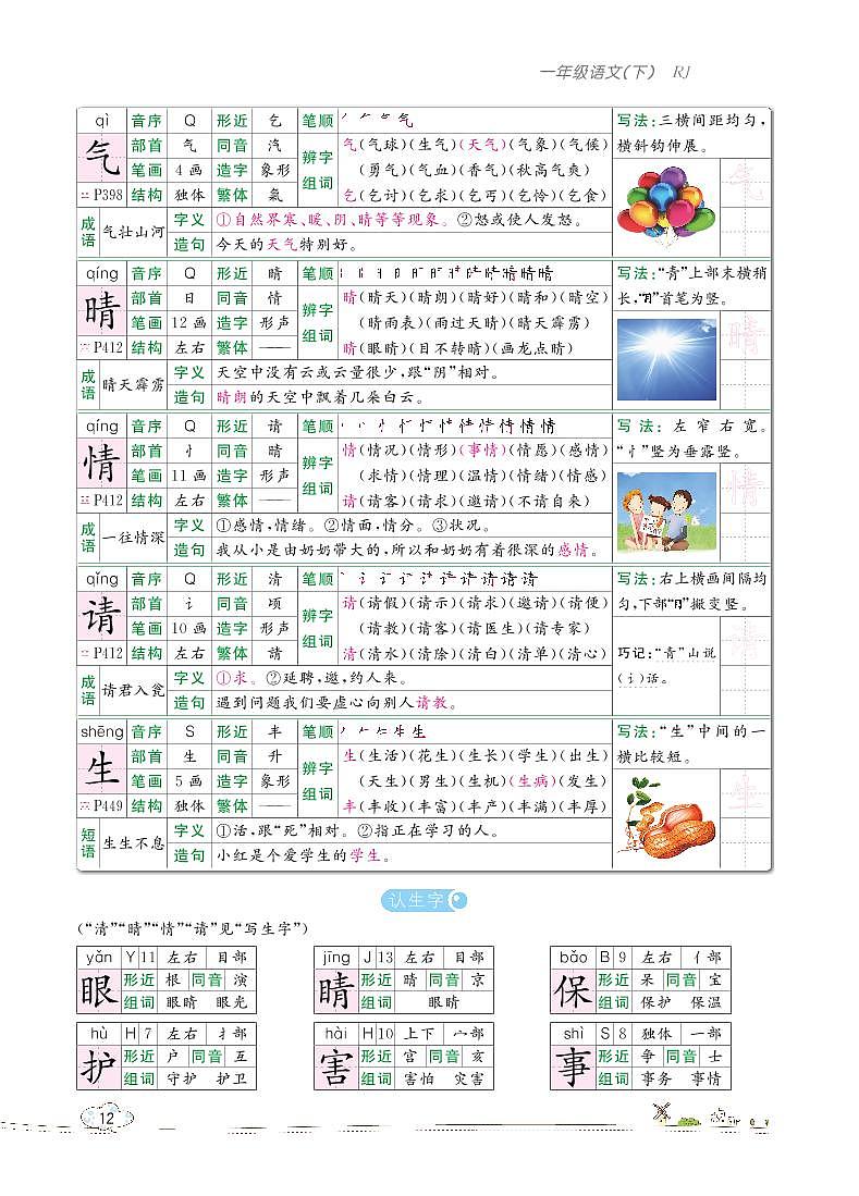 部编版语文一下：识字3 小青蛙 教材解读（含随堂练习）02