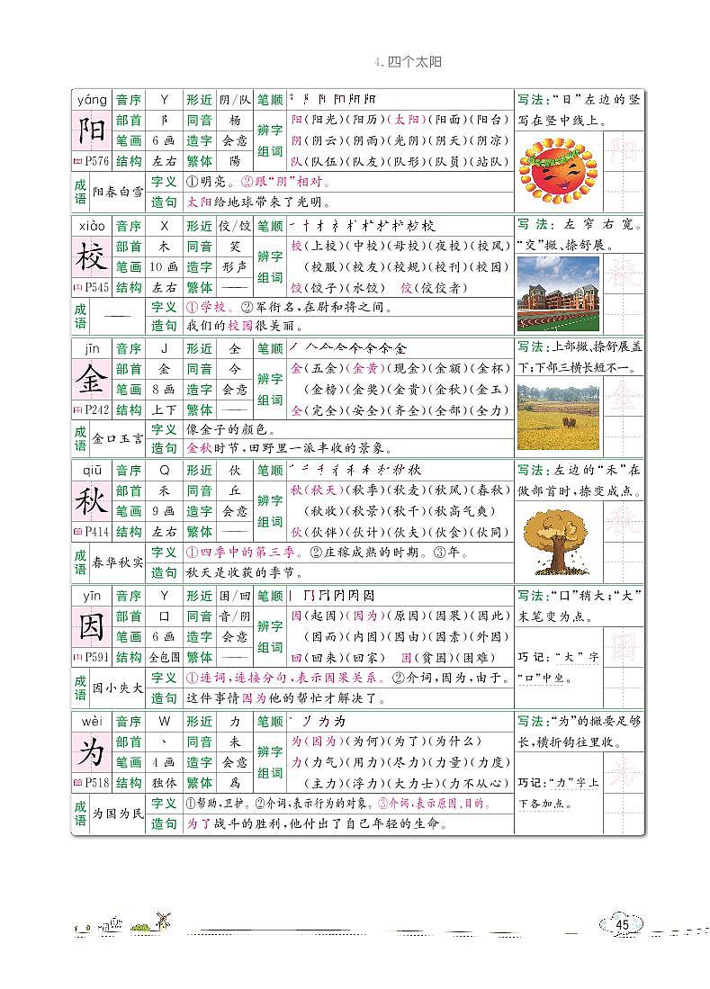 部编版语文一下：4 四个太阳 教材解读（含随堂练习）02