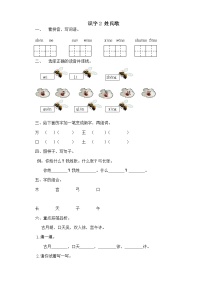 人教部编版一年级下册2 姓氏歌课后作业题