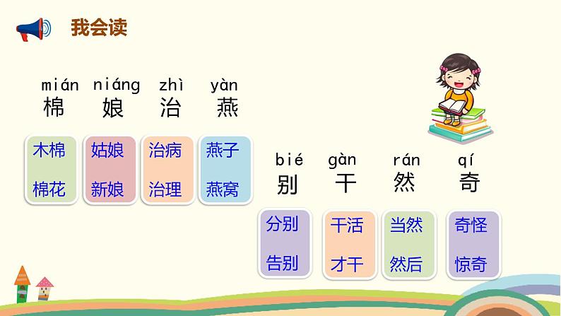 人教部编版语文一年级下册：课文 619 棉花姑娘 课件03