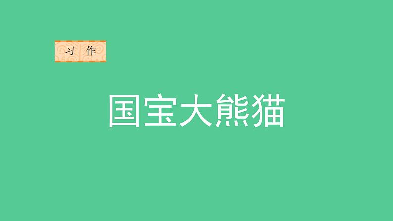 统编版语文三下第七单元习作：国宝大熊猫  课件02