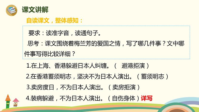 人教部编版四年级语文上册 23《梅兰芳蓄须》 PPT课件08