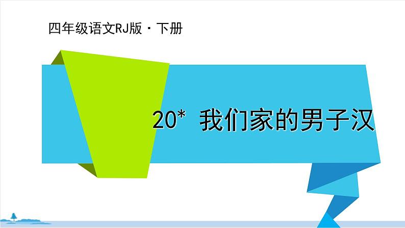 四年级语文部编版下册 20 我们家的男子汉》PPT课件01