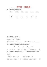 二年级下册4 中国美食复习练习题
