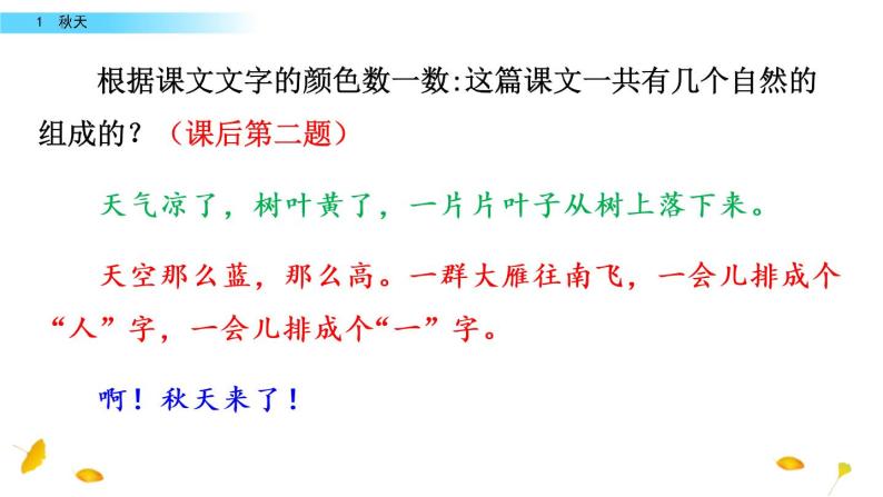 部编版一年级语文上册课文1秋天 课件06