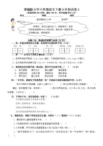 部编版小学六年级语文下册小升初试卷（3）