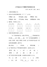 统编版六年级语文（下）期中测试卷B（word版，含答案）