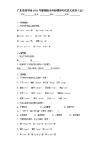 广东省深圳市2021年部编版小升初模拟考试语文试卷（五）（word版 含答案）