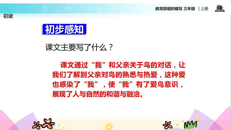 教学课件人教部编版三年级语文上册《 父亲、树林和鸟》（语文部编三上）第4页