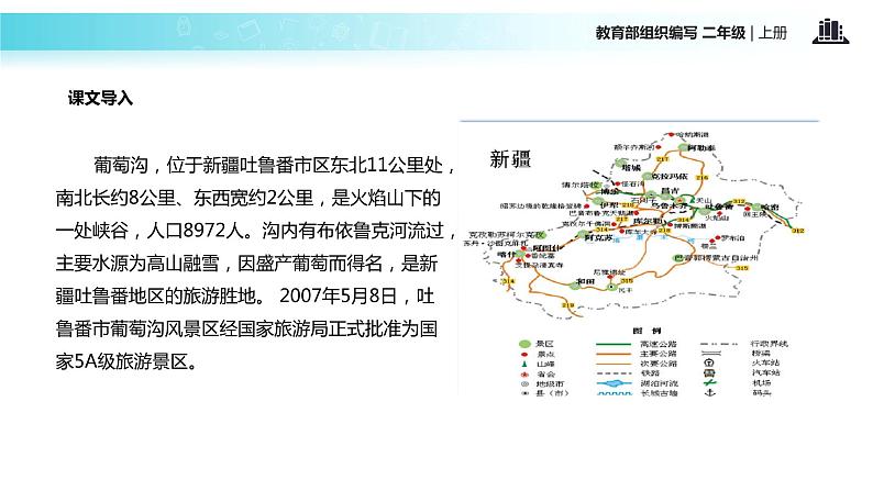 教学课件人教部编版二年级语文上册《葡萄沟》（部编）第5页