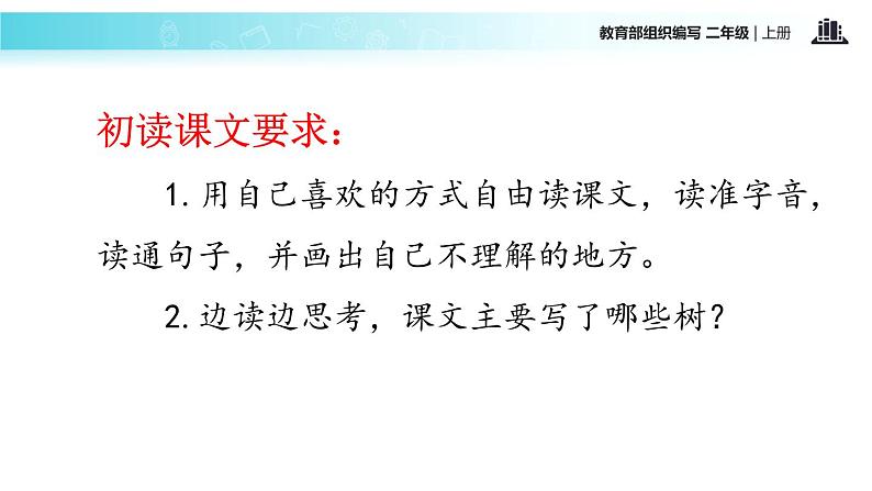 教学课件人教部编版二年级语文上册《树之歌》（语文部编二上）第3页