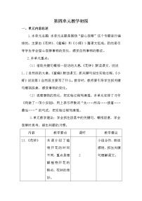 2020-2021学年第四单元单元综合与测试教学设计