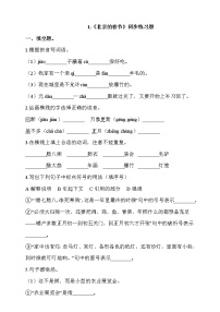 小学语文人教部编版六年级下册1 北京的春节课时训练