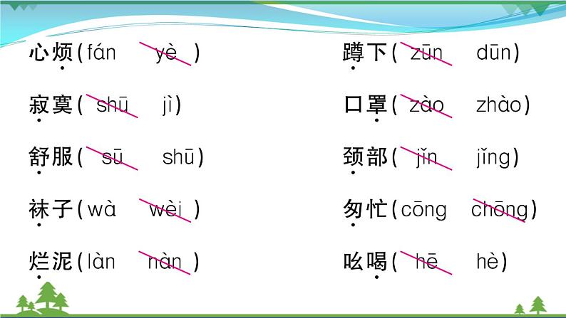 【精品】部编版 二年级语文下册课文6字词专项作业课件03