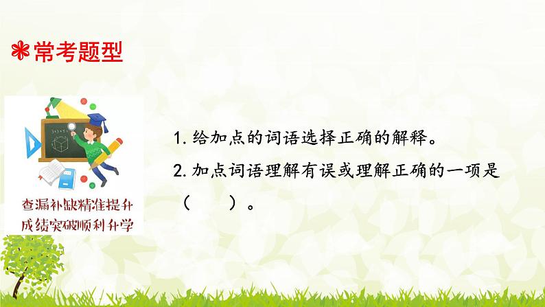 人教统编版小升初语文总复习专题三·词语（词语理解与近反义词辨析）课件04