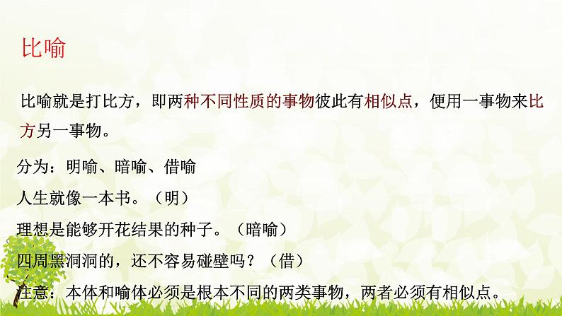 人教统编版小升初语文总复习专题十一·修辞手法07