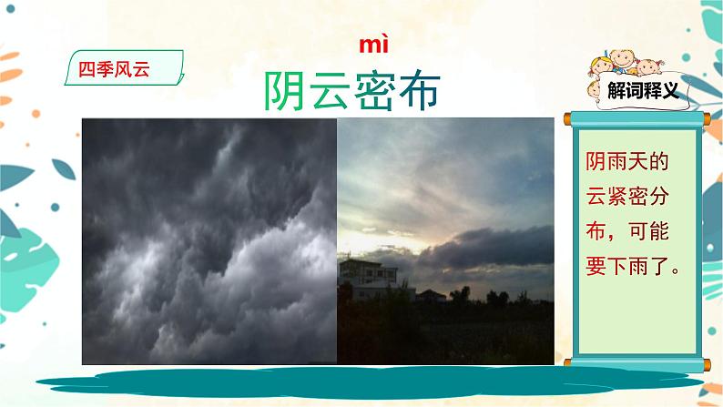 看图写作：插图词汇积累：四季风云 课件06