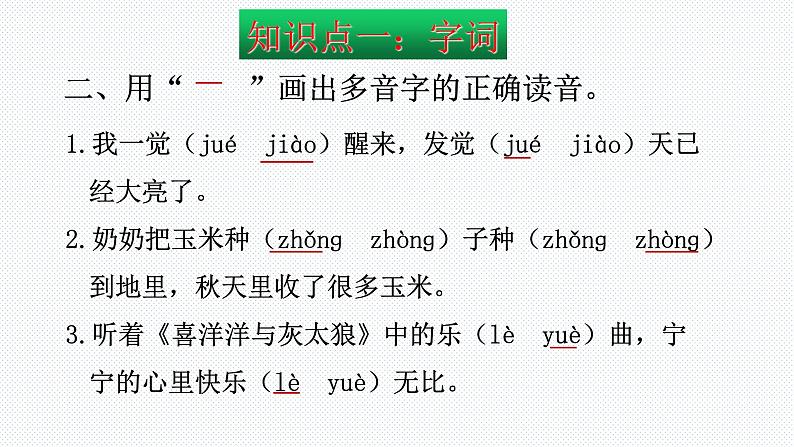 【复习总课件】部编版一年级语文下册期末总复习知识点梳理（课件）(共63张PPT)06