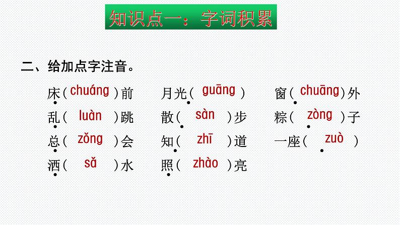 【复习总课件】部编版一年级语文下册第四单元知识点梳理（课件）(共31张PPT)05