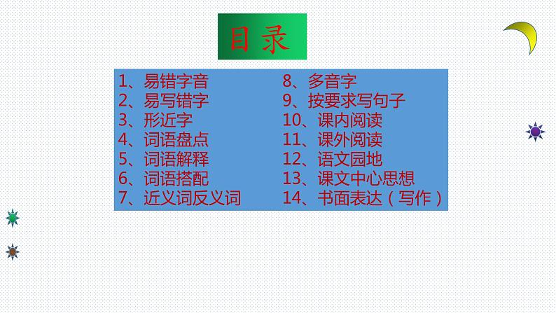 【复习总课件】部编版三年级语文下册《第一单元知识点梳理》PPT课件(共39张PPT)02