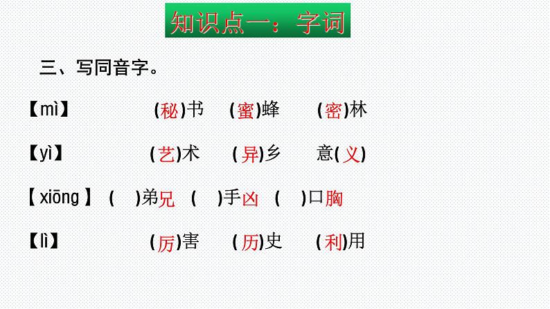 【复习总课件】部编版三年级语文下册《期末总复习知识点梳理》PPT课件(共64张PPT)06