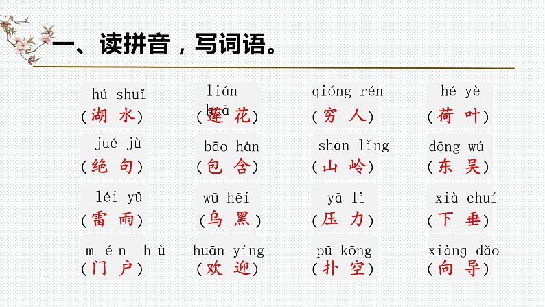 【复习总课件】部编版二年级语文下册《第六单元知识点梳理》课件(共50张PPT)02