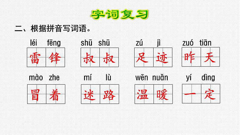 【复习总课件】部编版二年级语文下册《第二单元知识点梳理》课件(共41张PPT)03