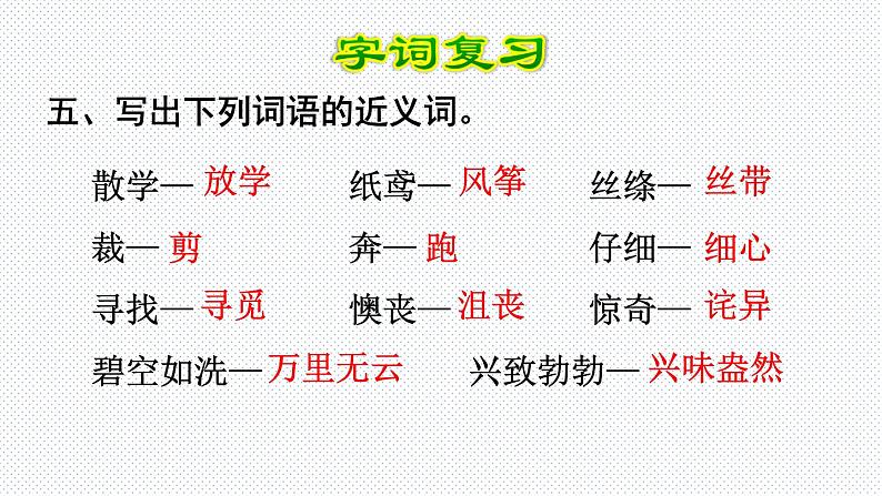 【复习总课件】部编版二年级语文下册《第一单元知识点梳理》课件(共40张PPT)07