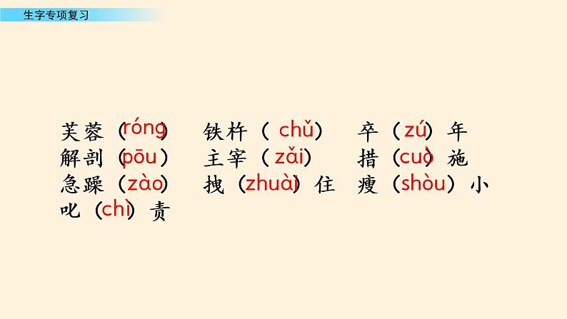 部编版语文四年级下册期末生字专项复习 练习课件04