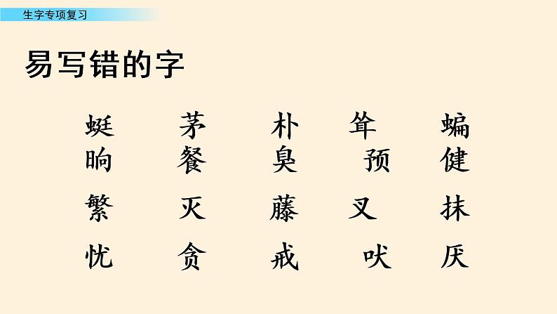 部编版语文四年级下册期末生字专项复习 练习课件05