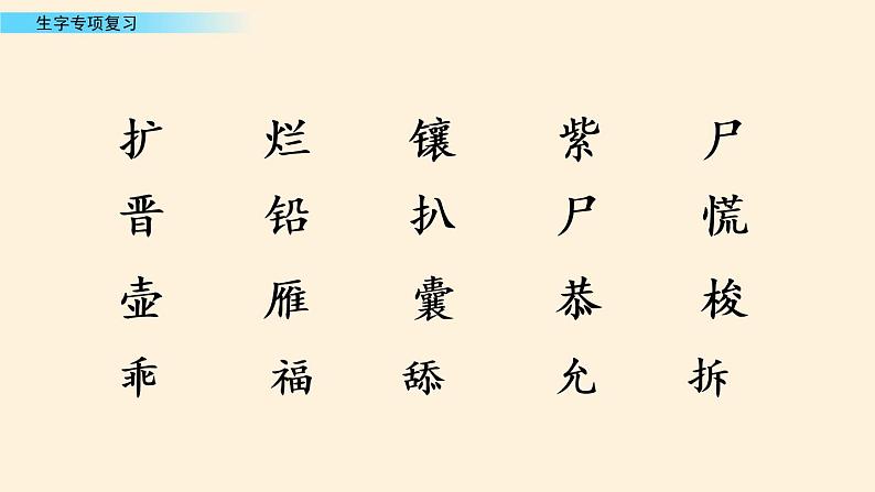 部编版语文四年级下册期末生字专项复习 练习课件06