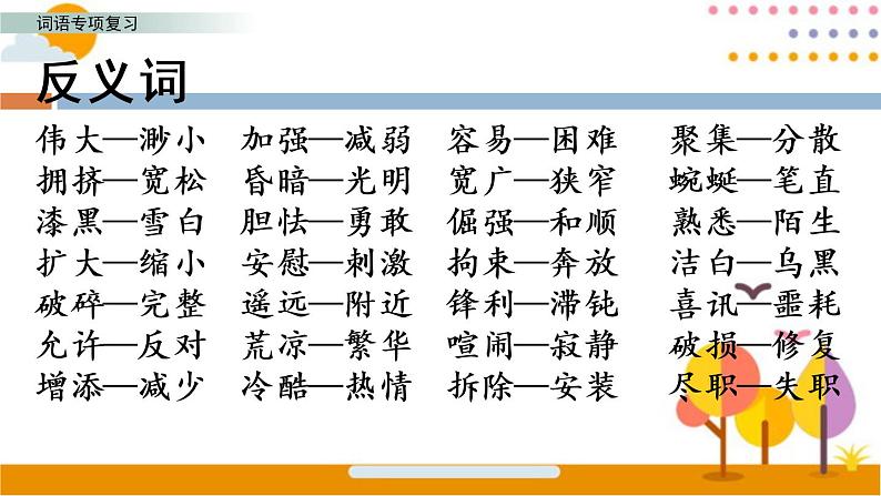 部编版语文四年级下册期末词语专项复习 练习课件07