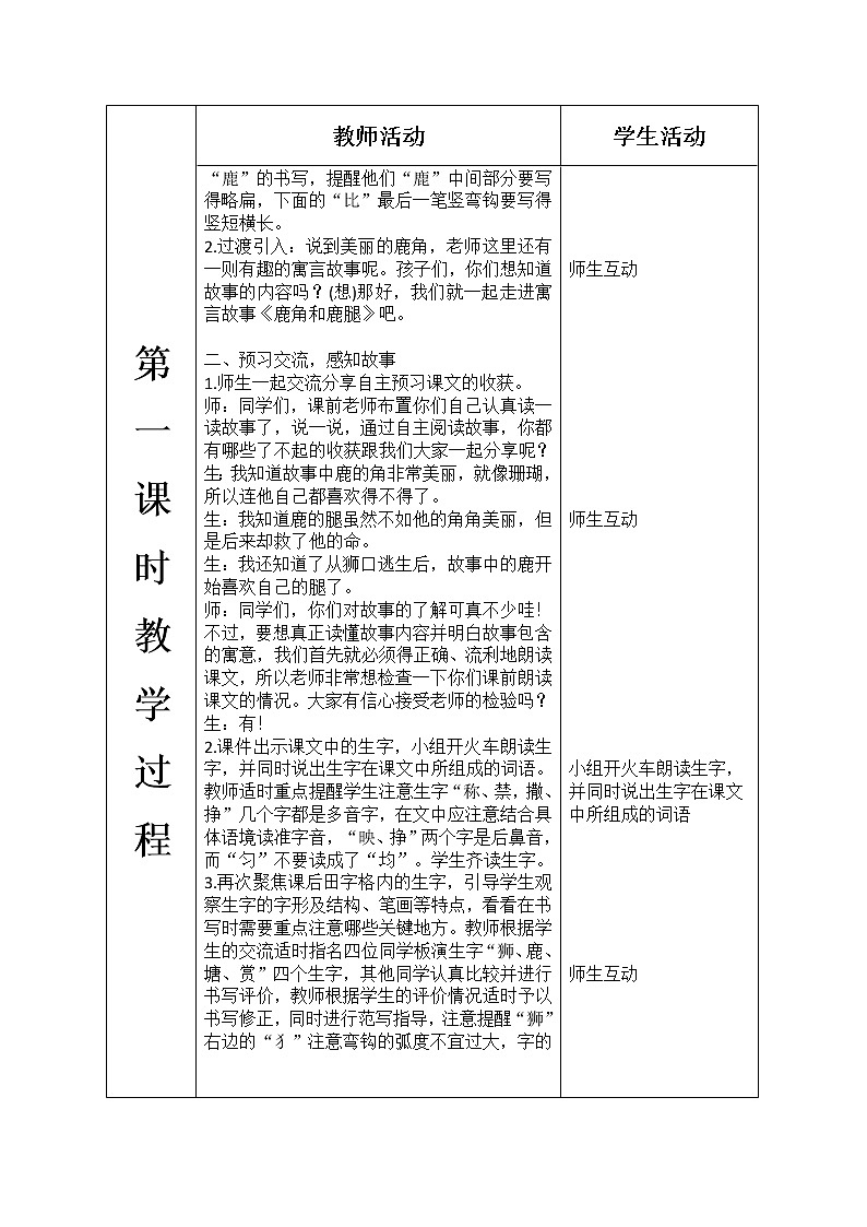 人教部编版小学语文三年级下册2.7 《鹿角和鹿腿》课件+教案+素材02