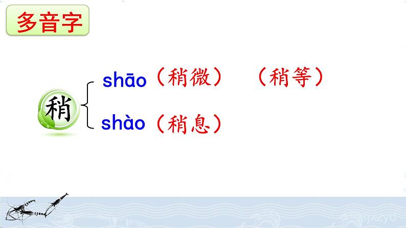 人教部编版语文三年级下册4.15 《小虾》课件+教案+素材07