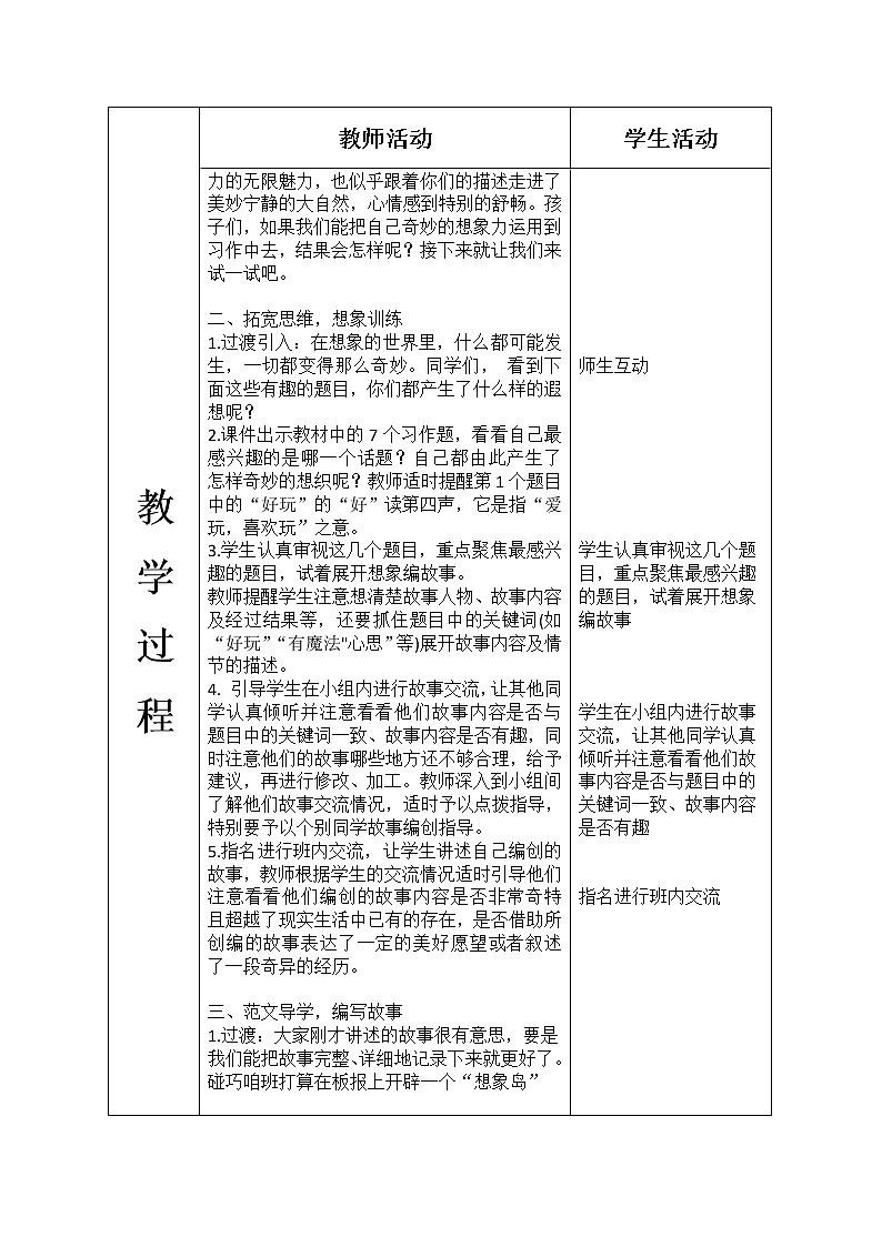 人教部编版小学语文三年级下册习作例文+习作 ：奇妙的想象 课件+教案+素材02
