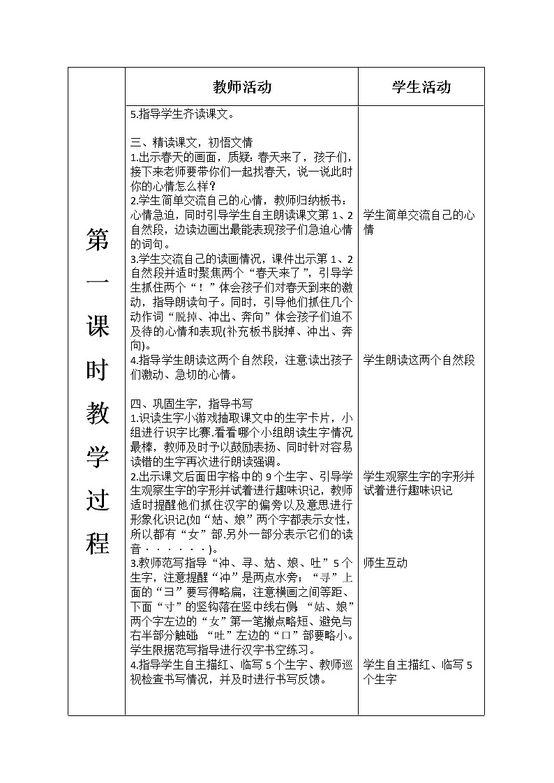 人教部编版语文二年级下册1.2《 找春天》课件+教案+素材03