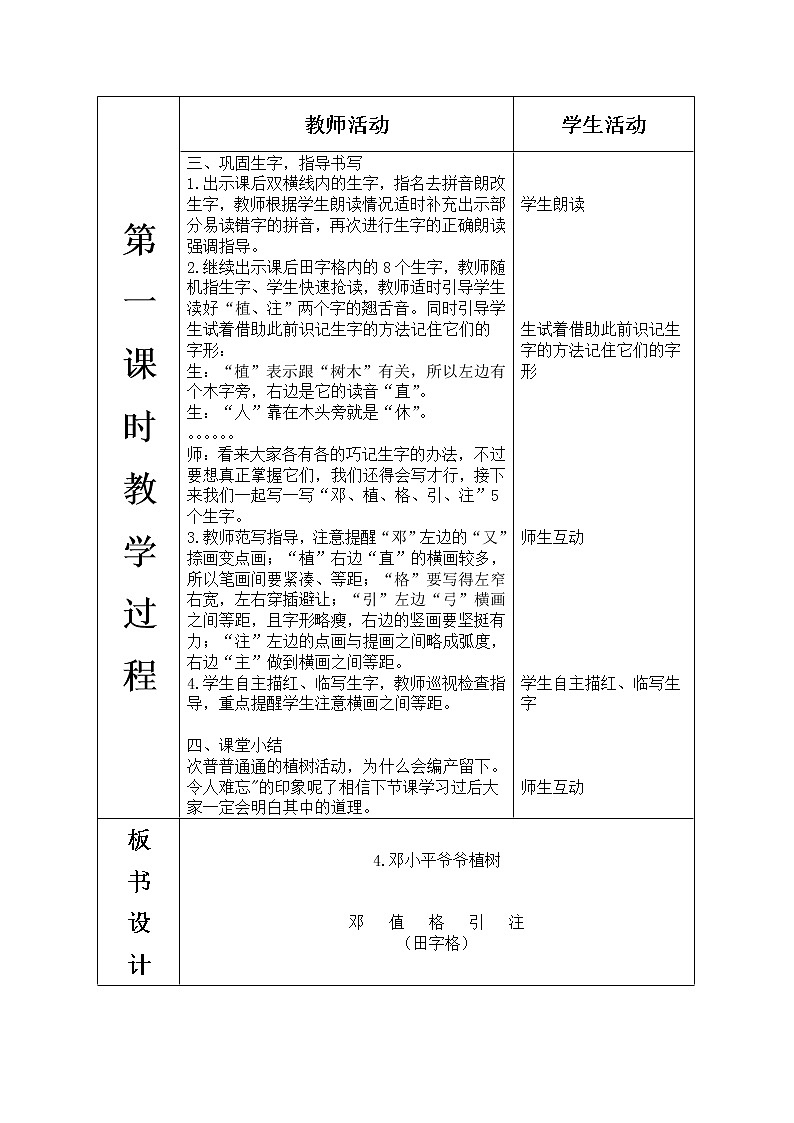 人教部编版语文二年级下册1.4《 邓小平爷爷植树》课件+教案+素材03