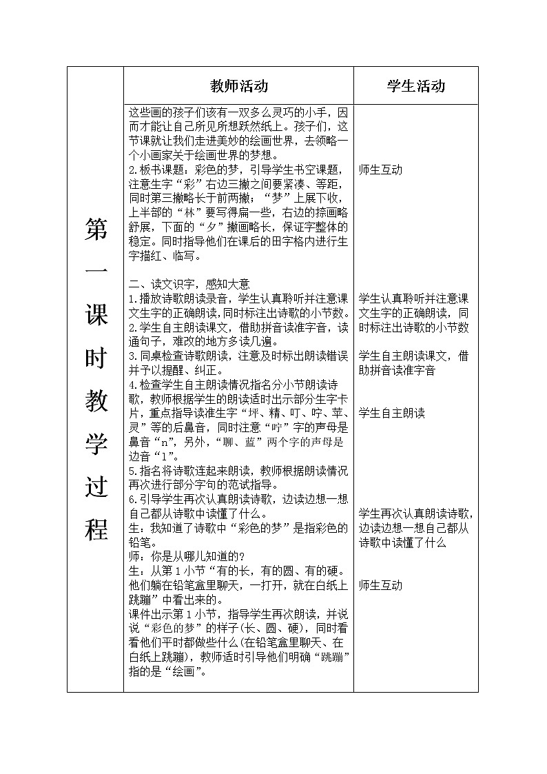 人教部编版语文二年级下册4.8 《彩色的梦.课件+教案+素材02