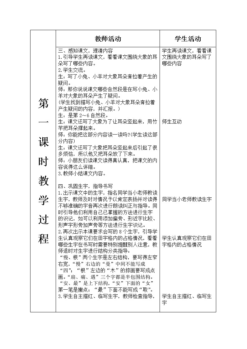 人教部编版语文二年级下册7.19《 大象的耳朵》课件+教案+素材03