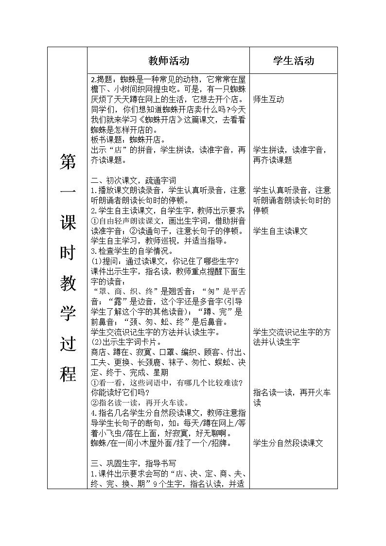 人教部编版语文二年级下册7.20《 蜘蛛开店》课件+教案+素材02