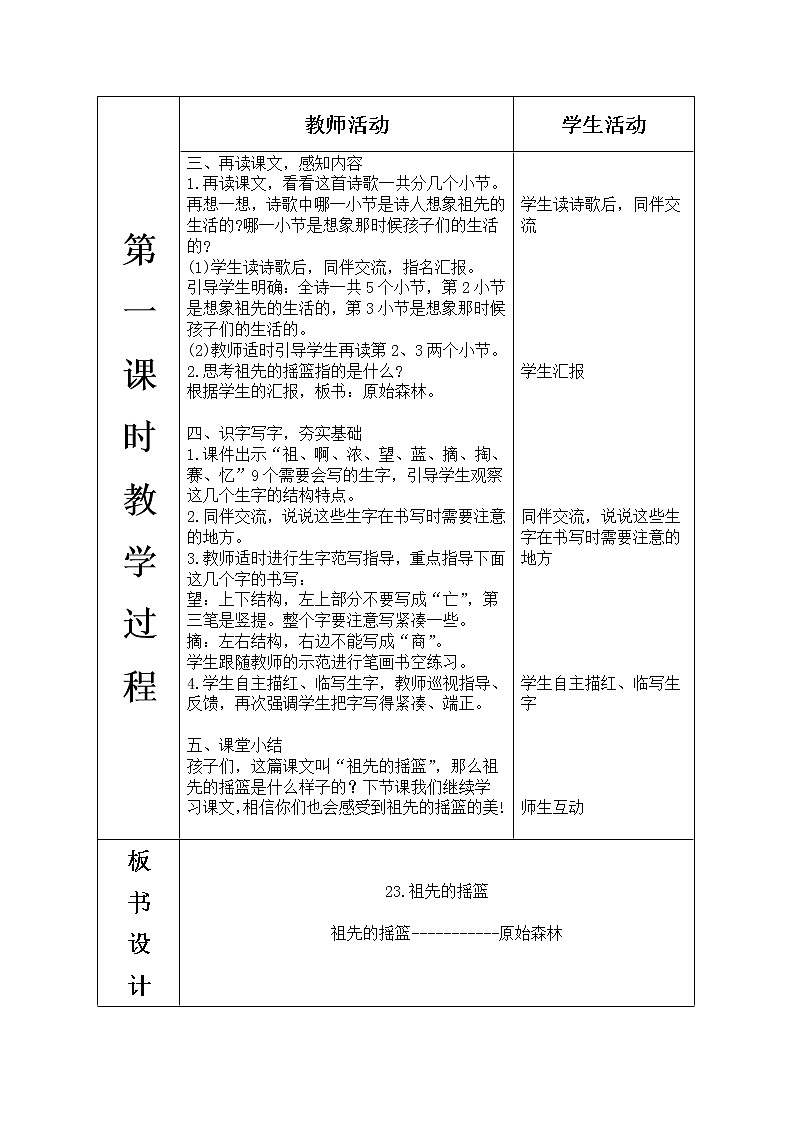 人教部编版语文二年级下册8.23 《祖先的摇篮》课件+教案+素材03