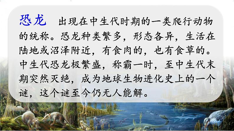 人教部编版语文四年级下册2.6 《飞向蓝天的恐龙》课件+教案+素材02