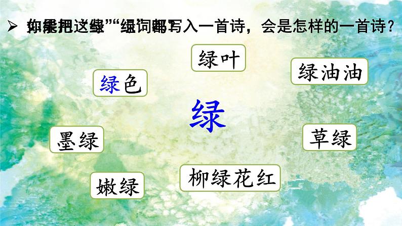 人教部编版语文四年级下册3.10《 绿》课件+教案+素材01