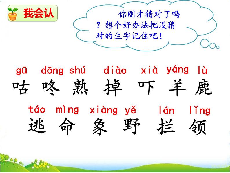 人教部编版语文一年级下册课文8.20  《咕咚》课件+教案+素材05