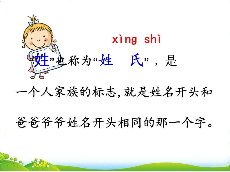 人教部编版语文一年级下册识字1.2 《姓氏歌》课件+教案+素材02